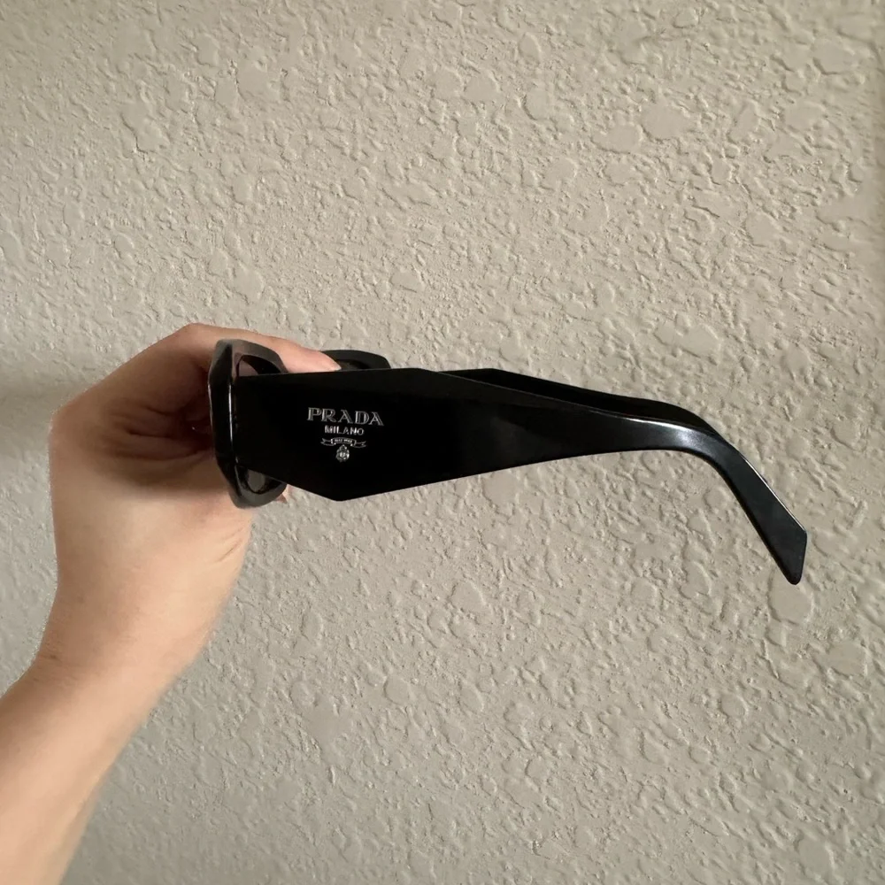 Prada Black Angular Logo Sunglasses - Picture 3 of 5